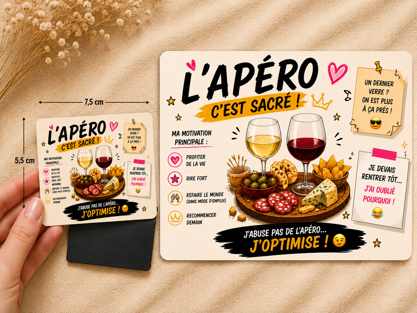 🧲 Magnet humour « Apéro »