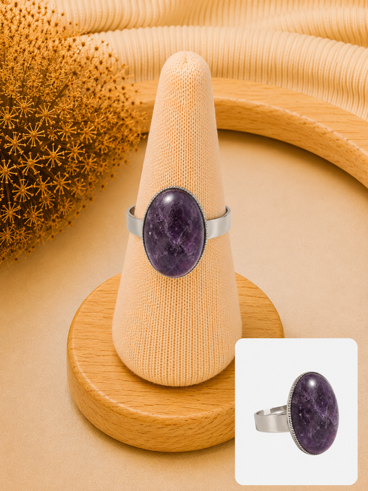 Bague Améthyste Ovale Classique