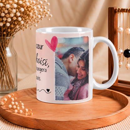 ☕ Mug personnalisé "Amour" – Mon Évidence