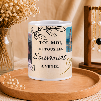 ☕ Mug personnalisé "Amour" – Toi & Moi