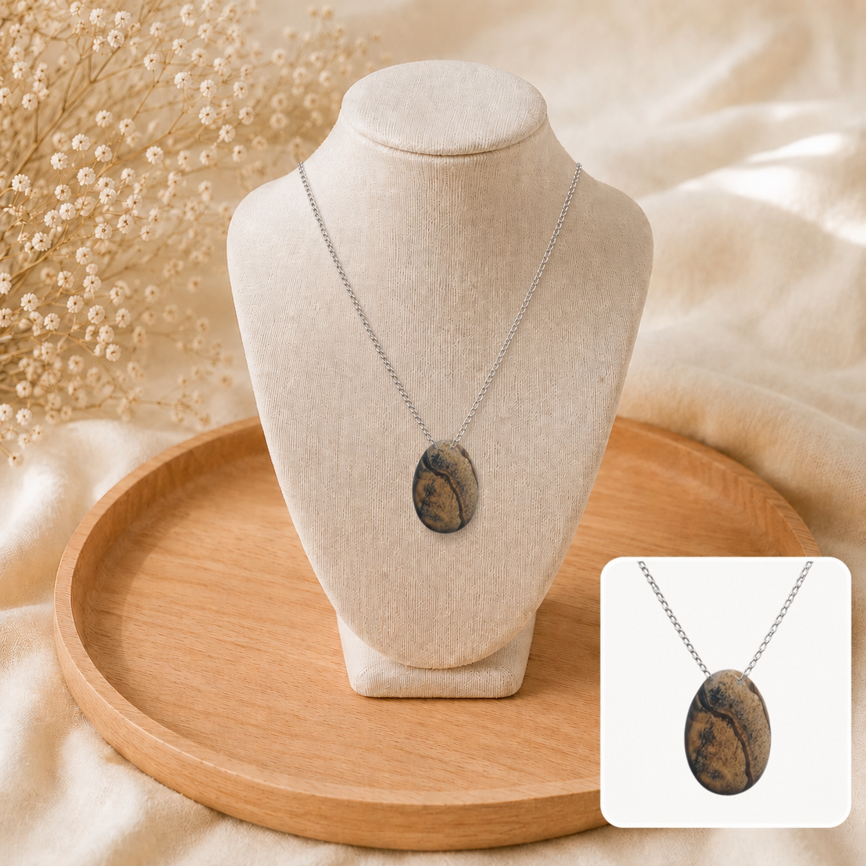 🏜️ Collier Horizon de Jaspe Paysage