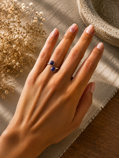 Bague Duo Lapis-Lazuli