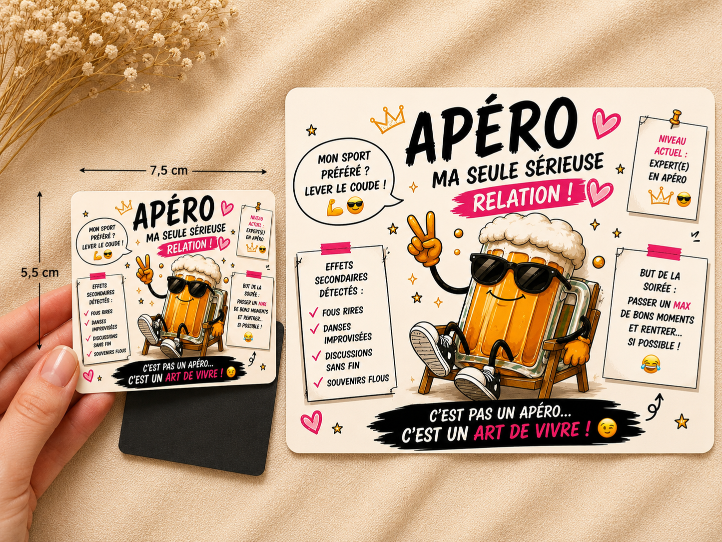 🧲 Magnet humour « Apéro »