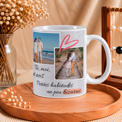😂 Mug humour personnalisé « Amour » – Nos Petites Habitudes