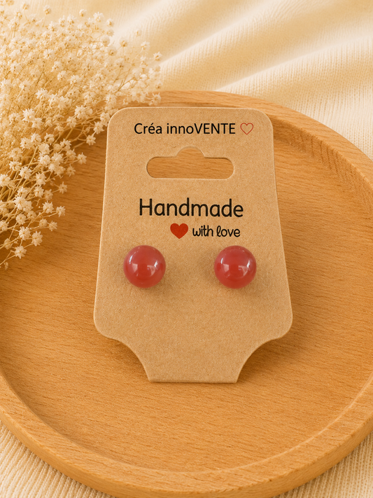 Boucles d'oreilles Perle Cornaline