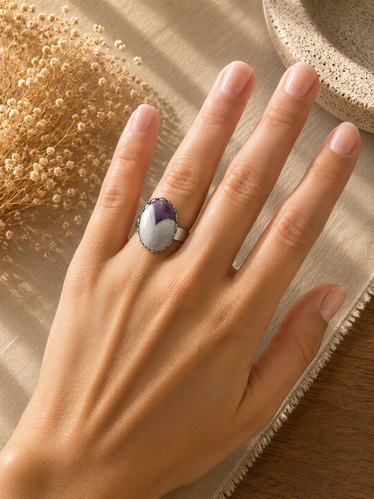 Bague Améthyste Chevron