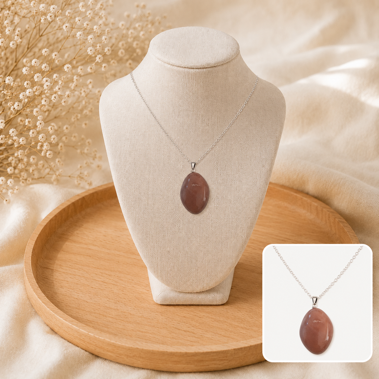 🤍 Collier Essence de Pierre de Lune