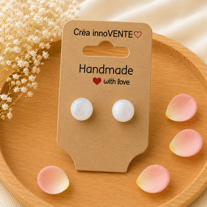 Boucles d'oreilles Perle Howlite