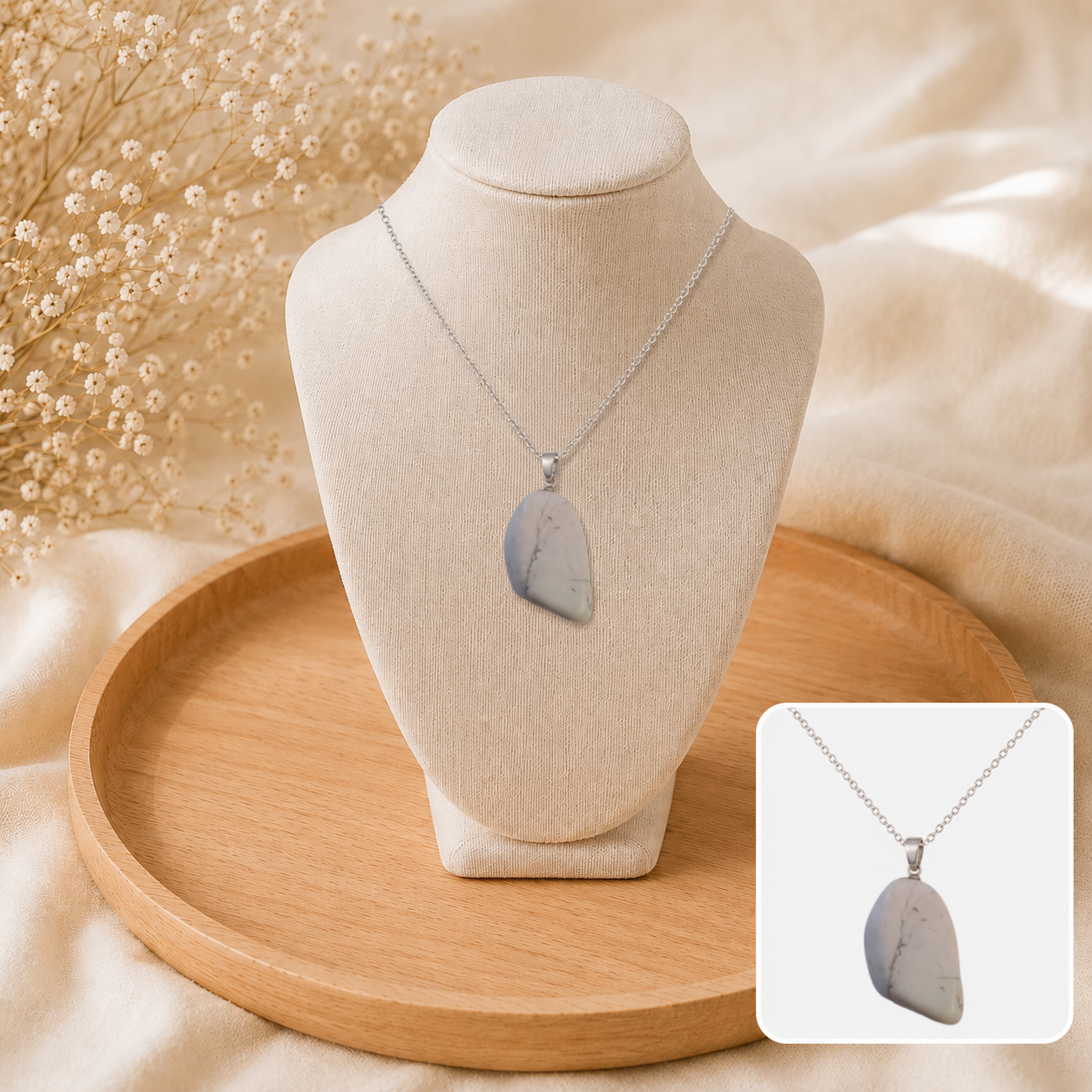 🤍 Collier Essence de Howlite