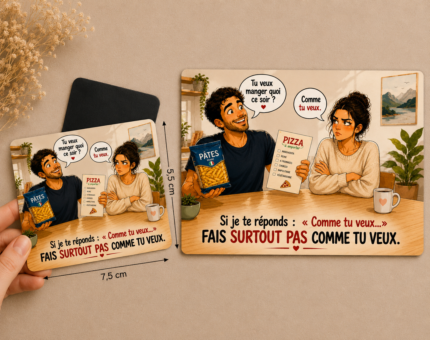 🧲 Magnet humour « Spécial Couple »