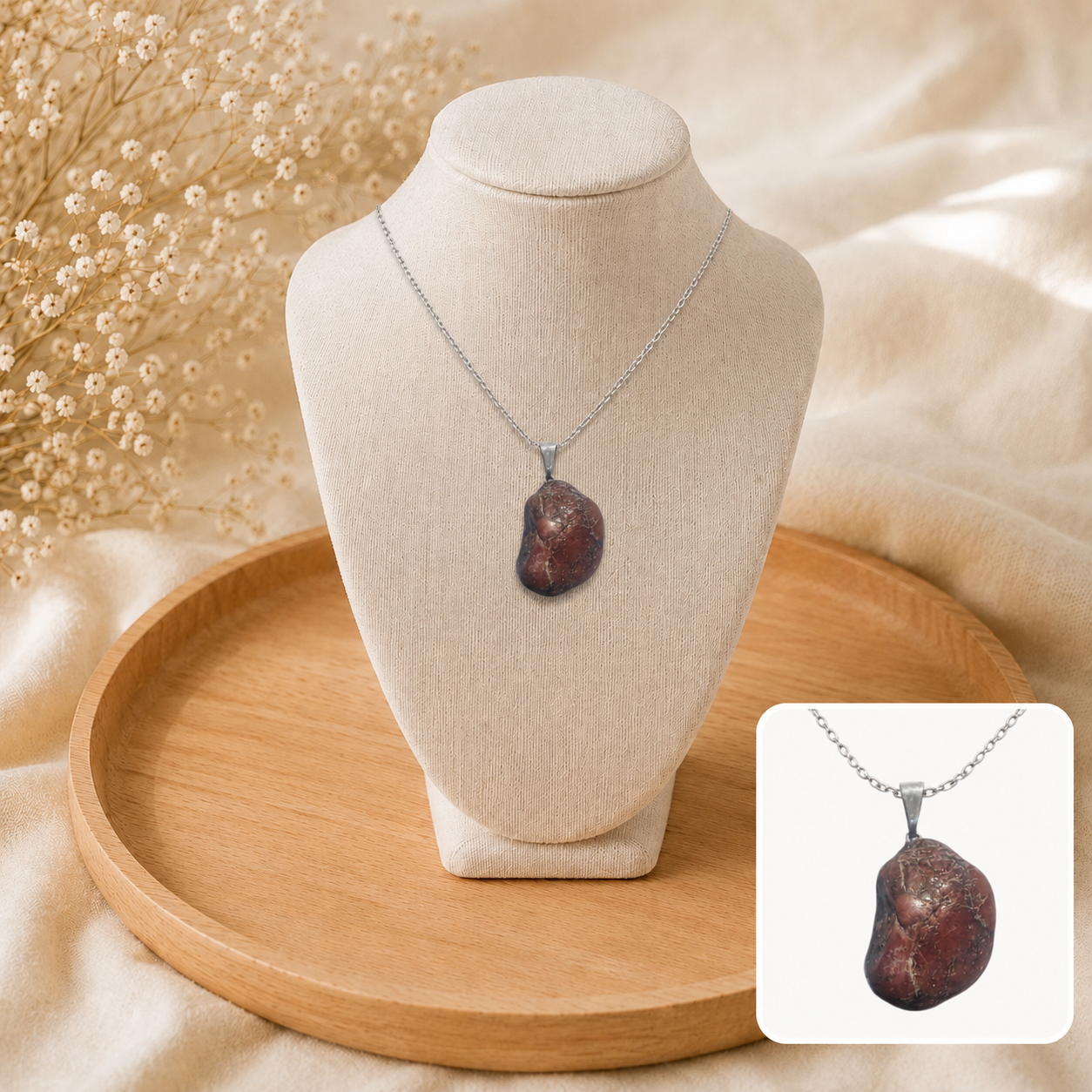 ❤️ Collier Éclat de Rhodonite