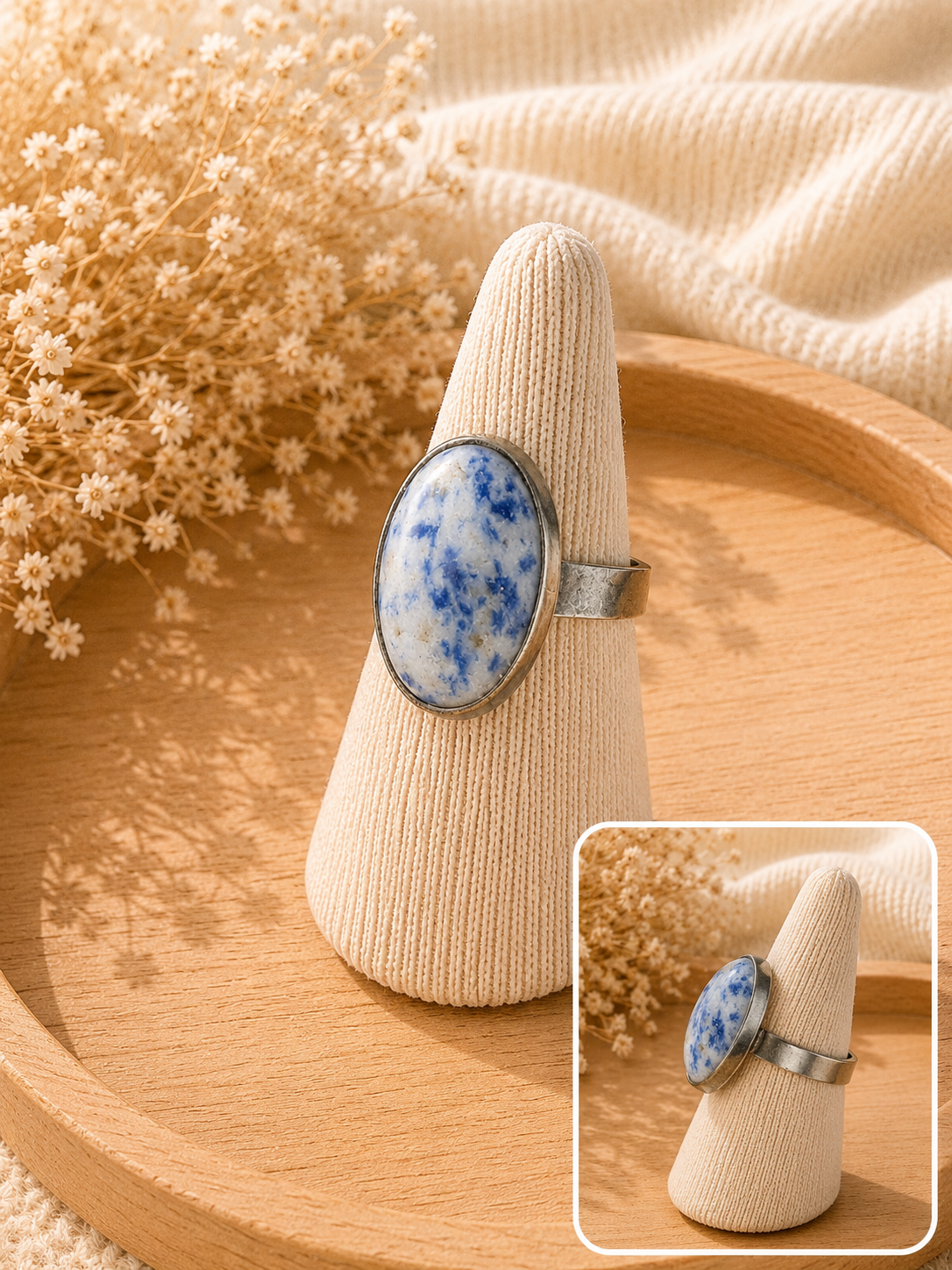Bague Ovale Classique Sodalite