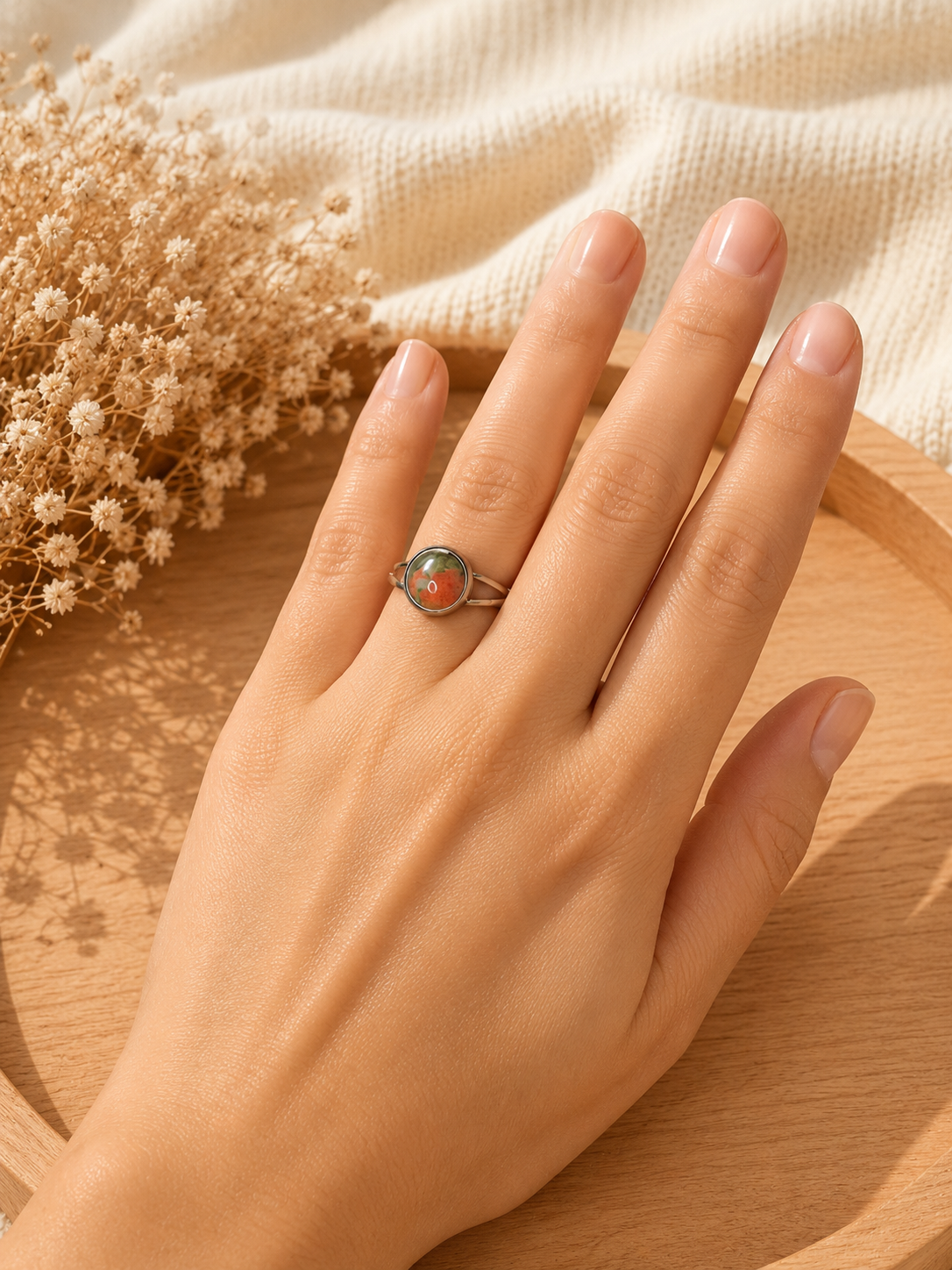 Bague Renaissance Unakite