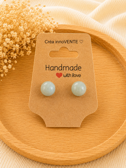 Boucles d'oreilles Perle Aventurine Verte