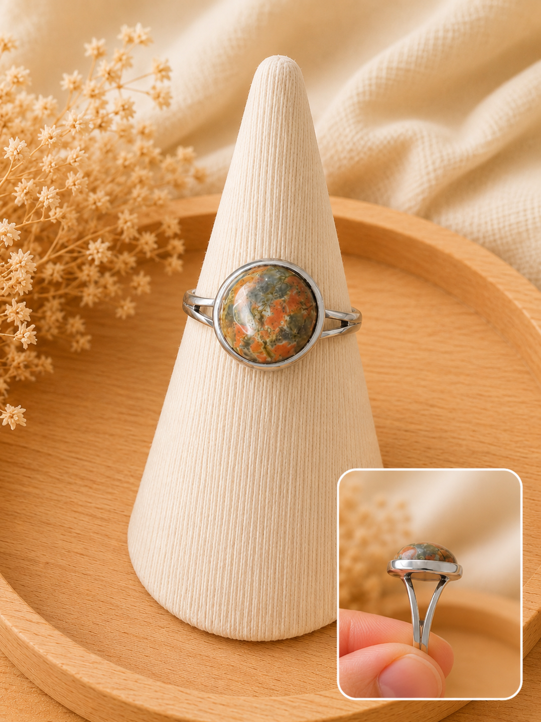 Bague Renaissance Unakite