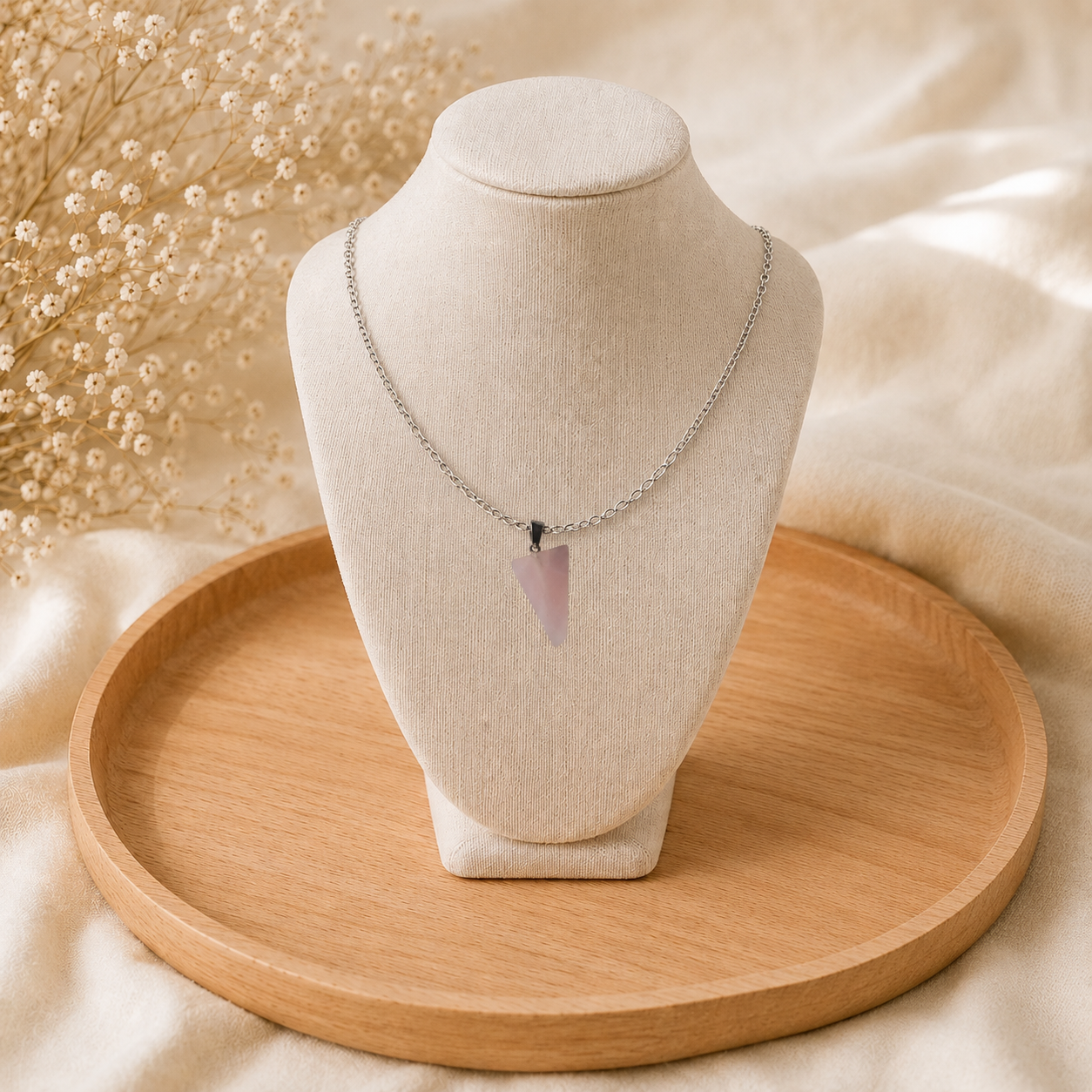 ✨ Collier Éclat de Quartz Rose