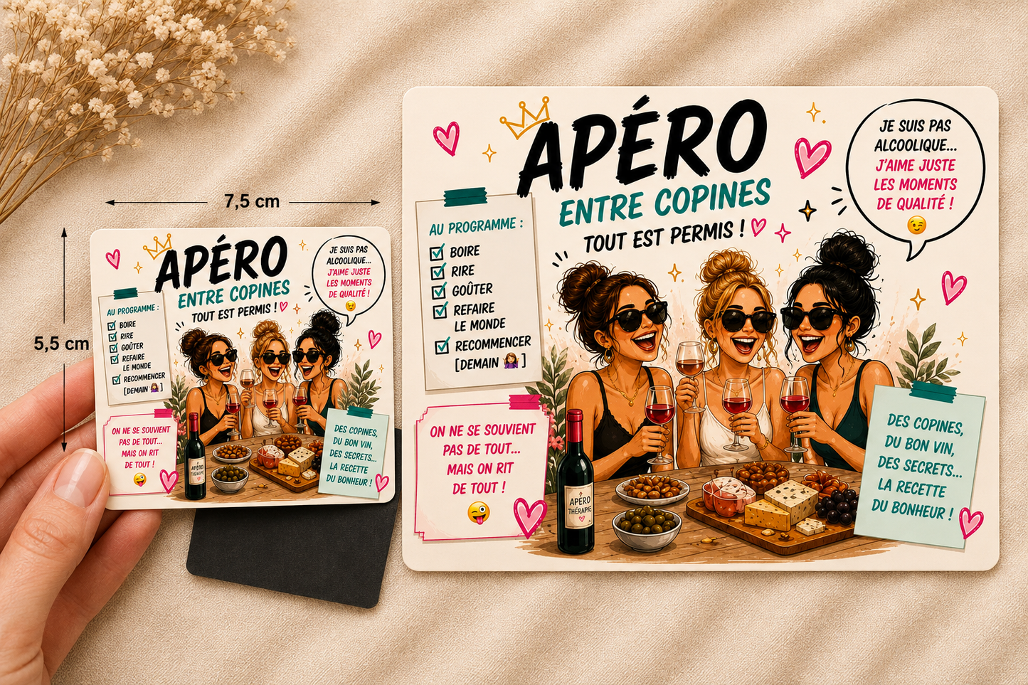🧲 Magnet humour « Apéro »