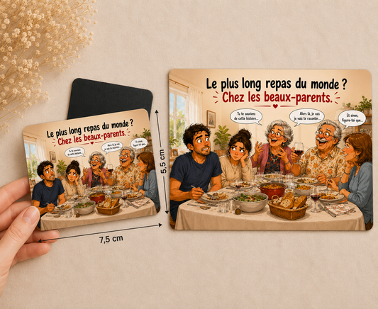 🧲 Magnet humour « Spécial Beaux-Parents »