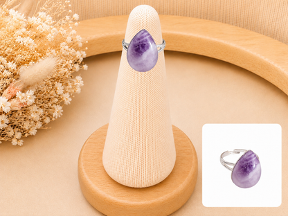Bague Améthyste Goutte d'Eau