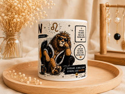 🦁 Mug Signe Astro Lion Homme ♌