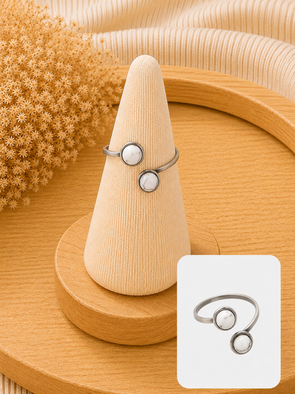 Bague Duo Howlite