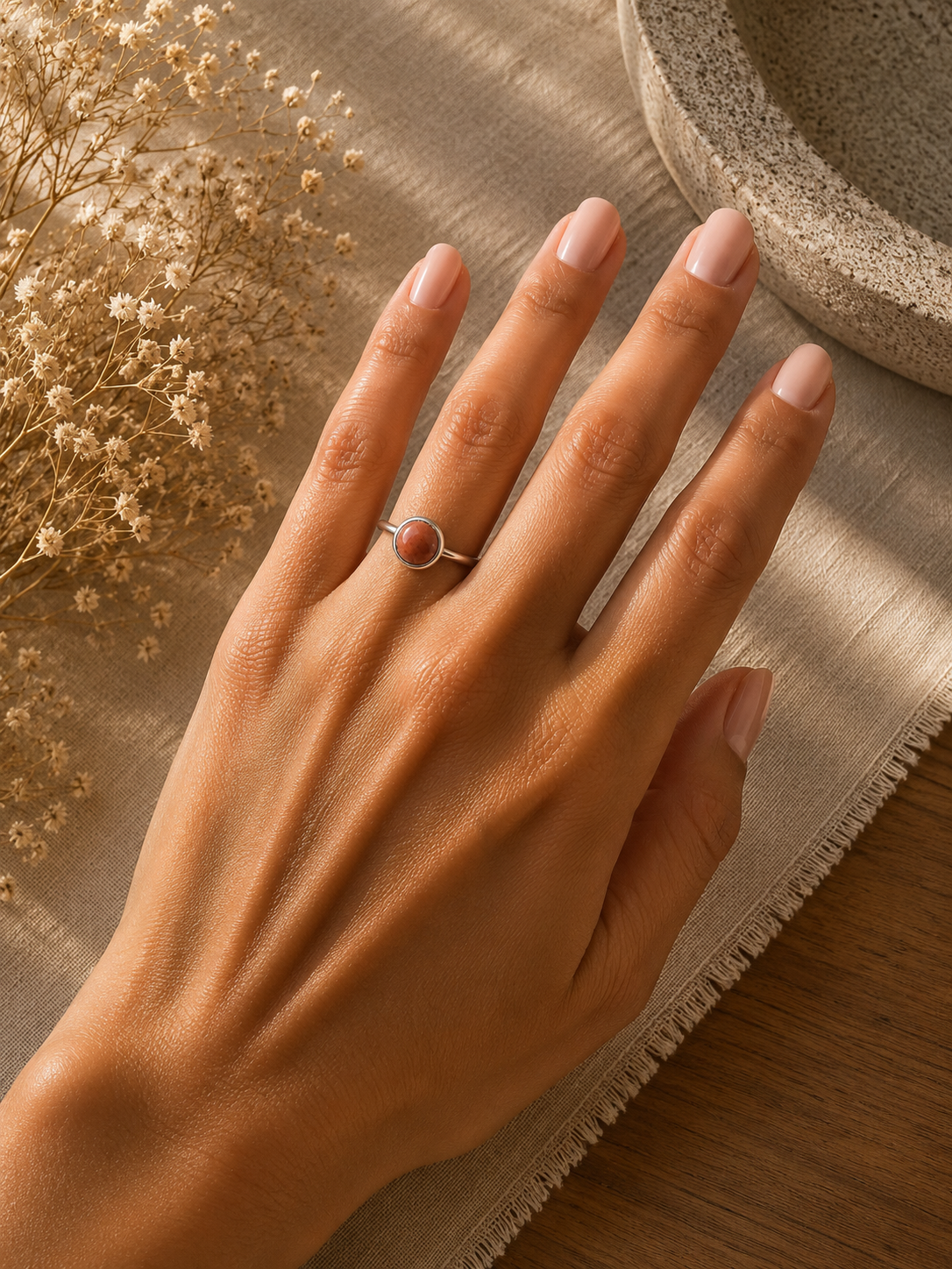 Bague Éclat Jaspe Rouge