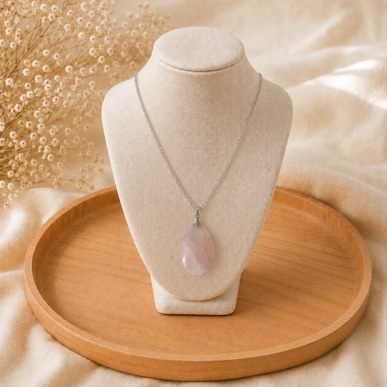 Collier Élégance | Quartz Rose