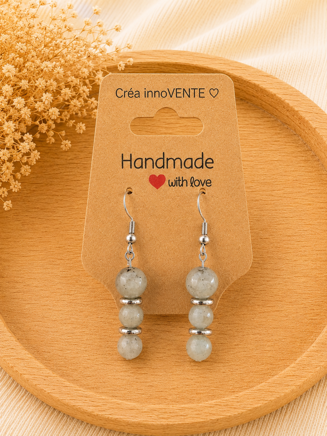 Boucles d'oreilles Labradorite Harmonie