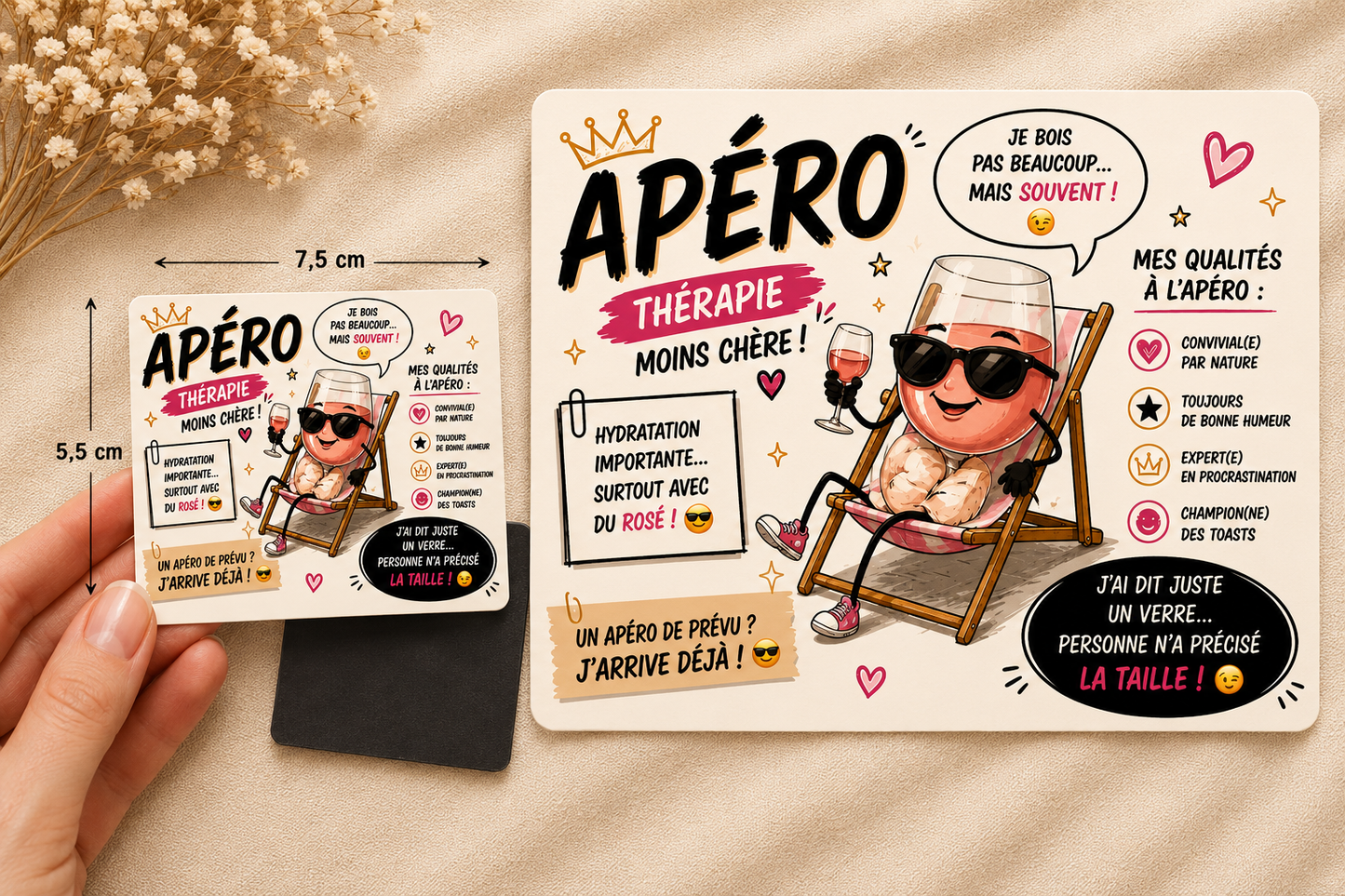 🧲 Magnet humour « Apéro »