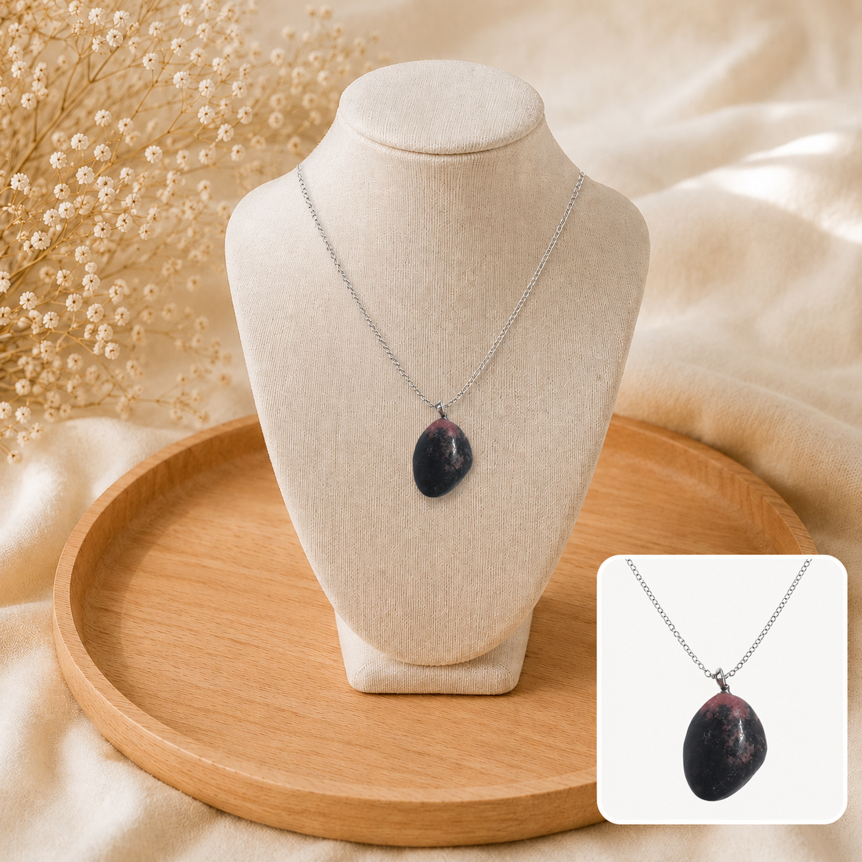 💗 Collier Essence de Rhodonite