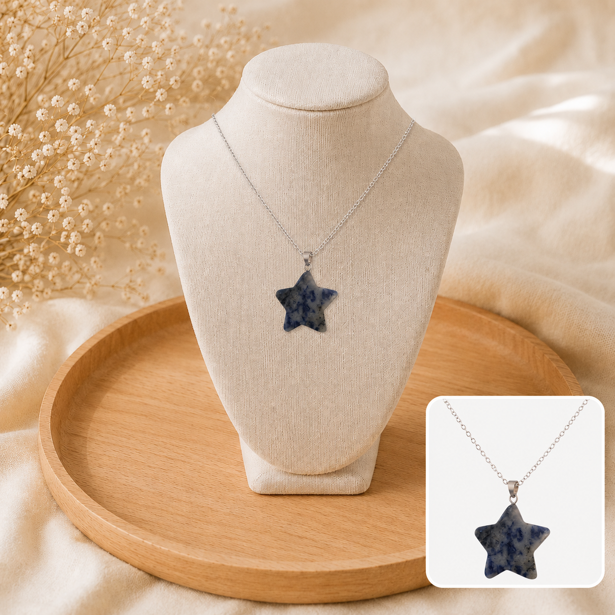💙 Collier Étoile en Sodalite