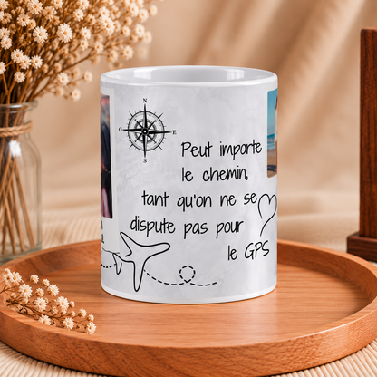 😂 Mug humour personnalisé « Amour » – Notre Itinéraire