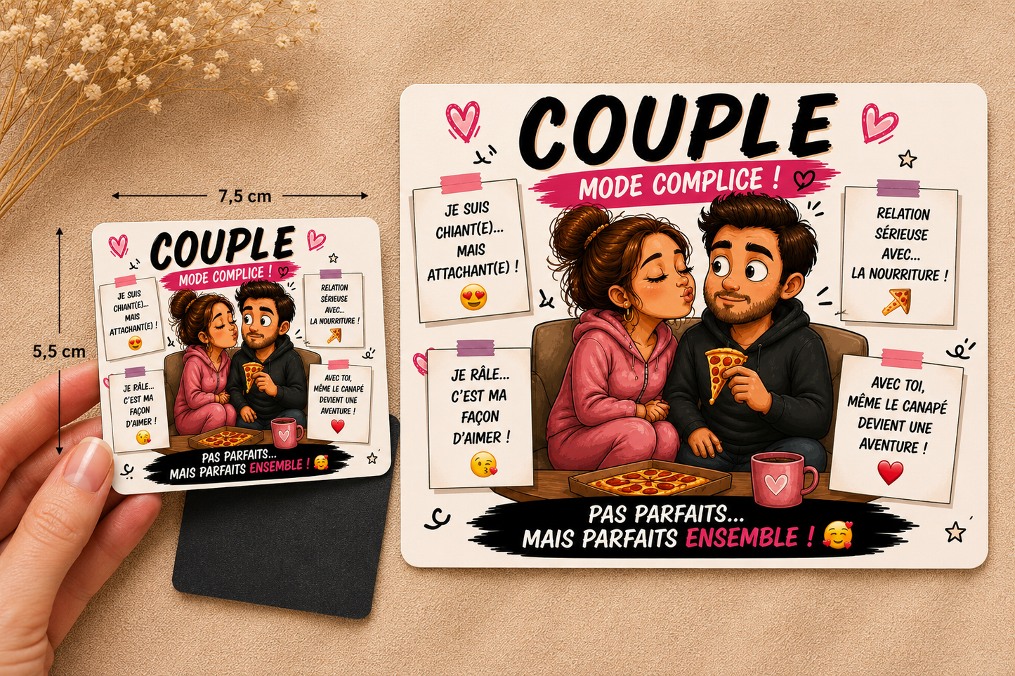🧲 Magnet humour « Spécial Couple »
