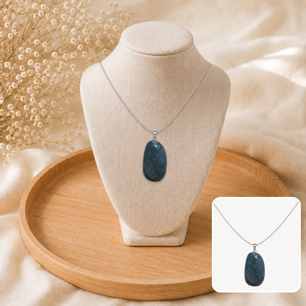 💚 Collier Essence d'Agate Mousse