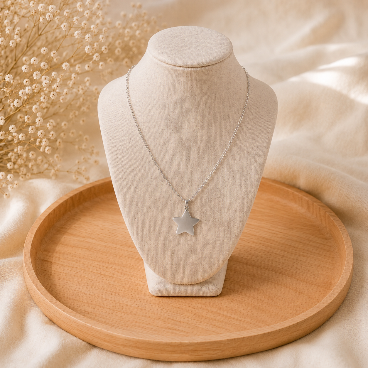 ⭐ Collier Étoile de Quartz Rose