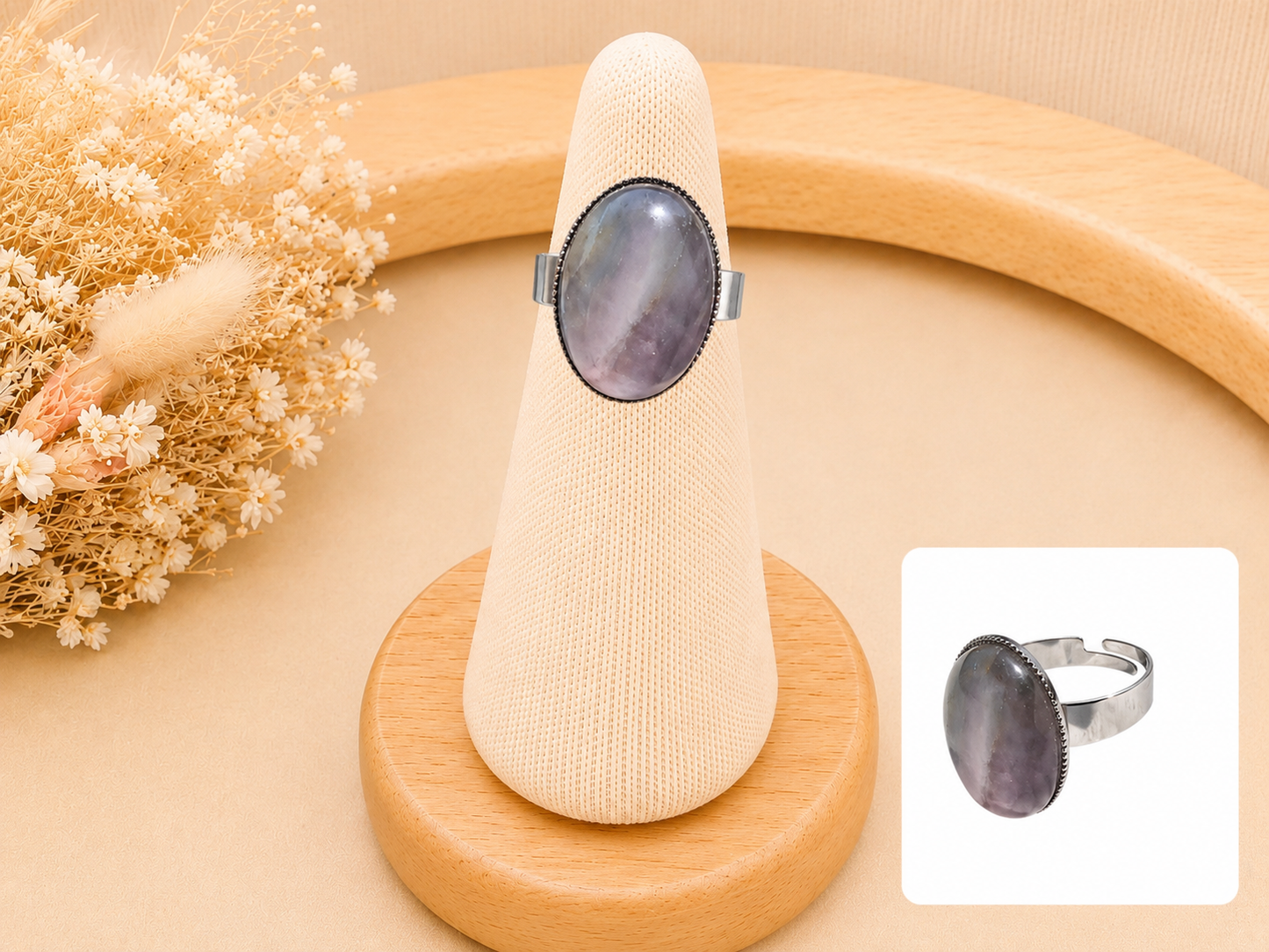 Bague Ovale Classique Améthyste