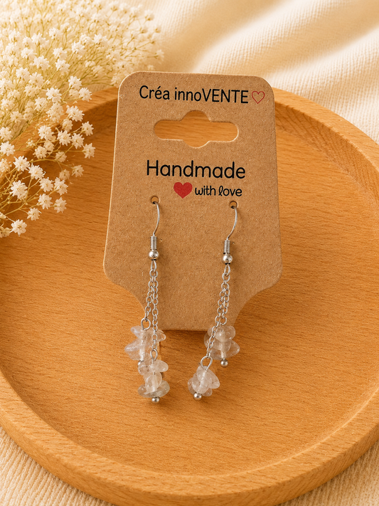 Boucles d'oreilles Labradorite Cascade