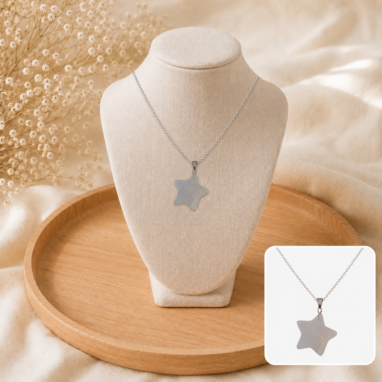 ⭐ Collier Étoile Cristal de Roche