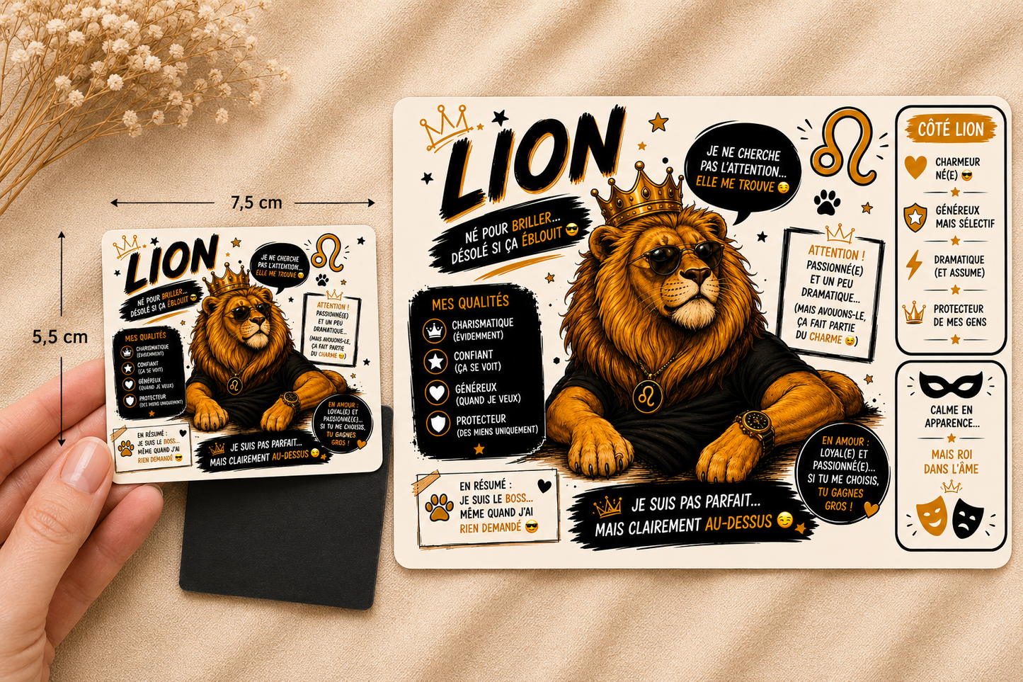 ♌🧲 Magnet Signe Astro Lion
