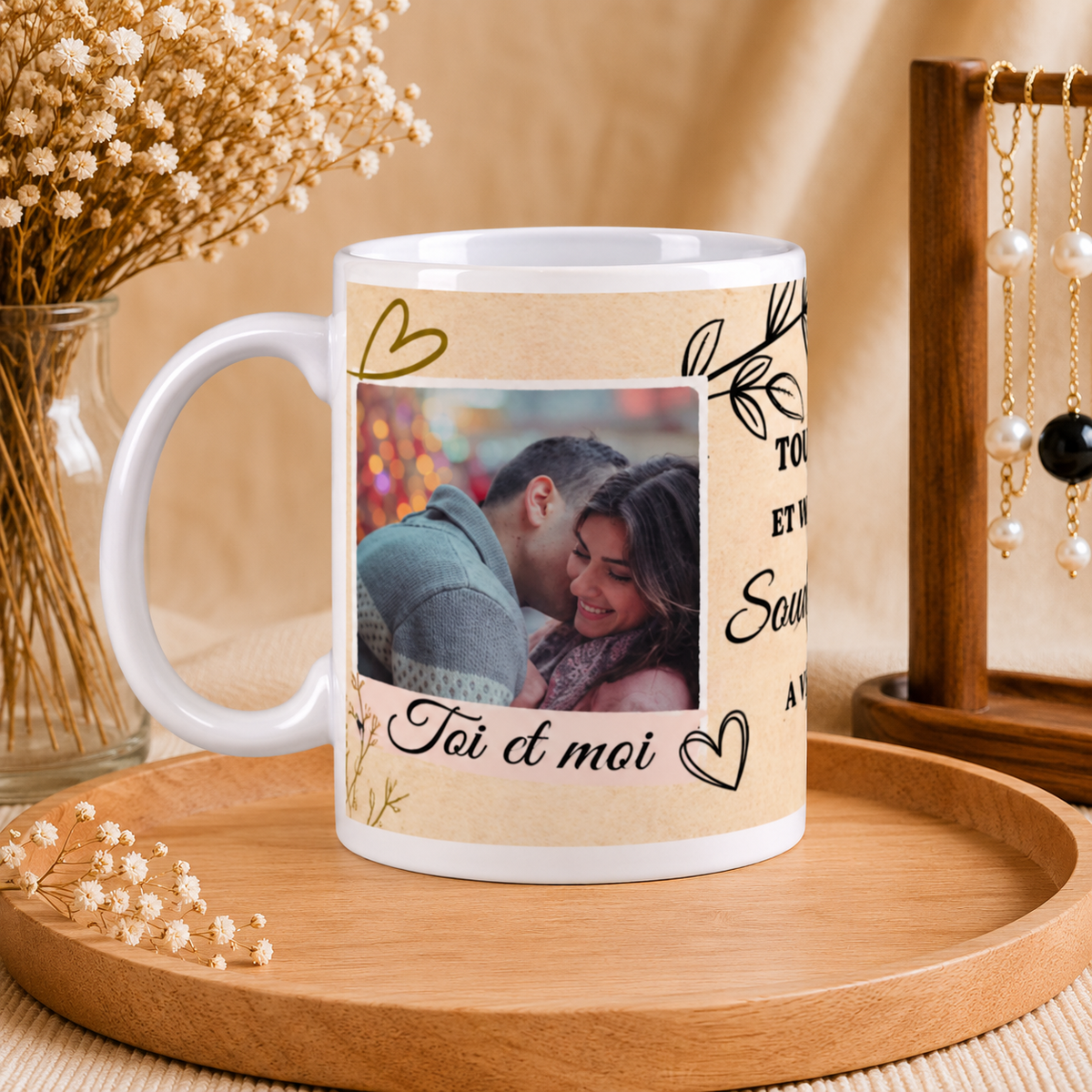 ☕ Mug personnalisé "Amour" – Toi & Moi