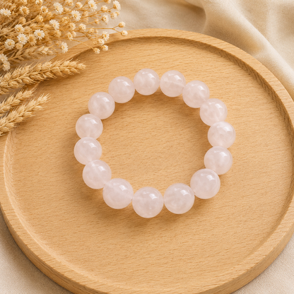 Bracelet Quartz rose naturel